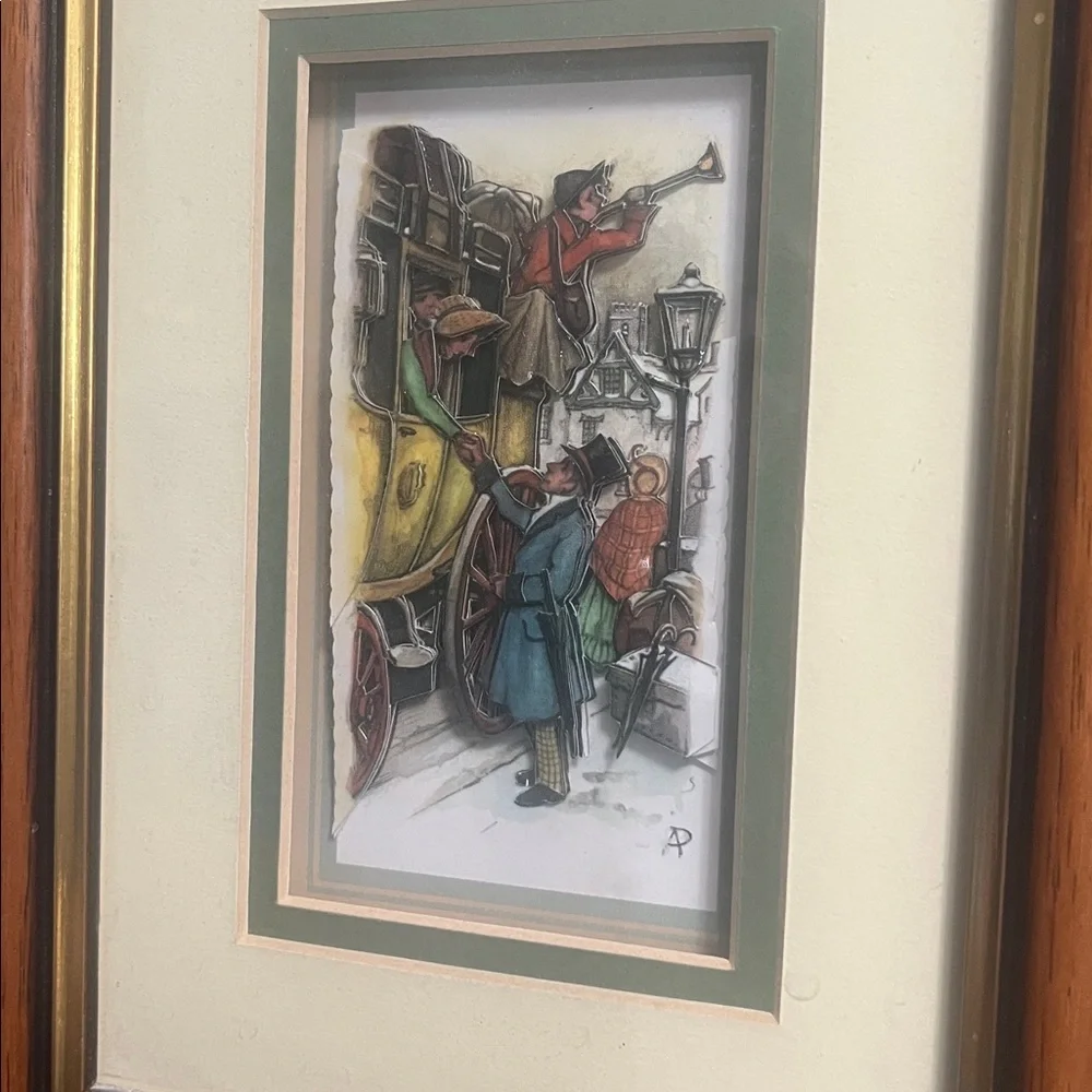 VINTAGE FRAMED ANTON PIECK Framed Vintage Dutch Art 3 D decoupage HOME DECOR